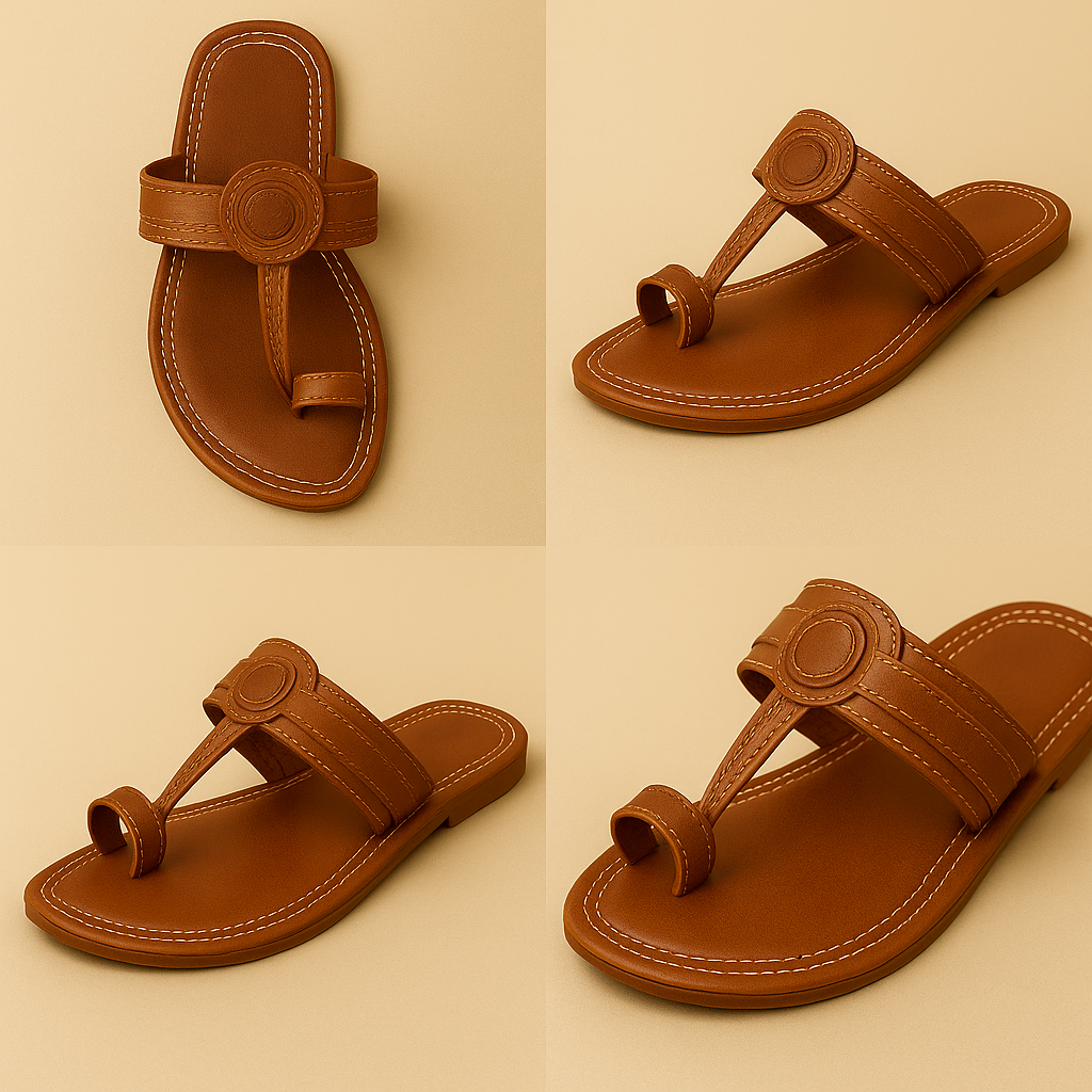 Handcrafted Vegan Mens Kolhapuri Sandals - Artisan
